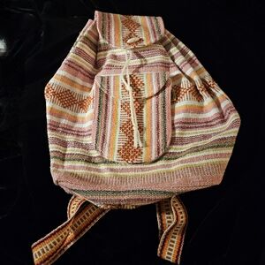 Colorful Mexican Atesanias Mr Pinzon Multicolor Striped Backpack